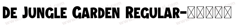 De Jungle Garden Regular字体转换